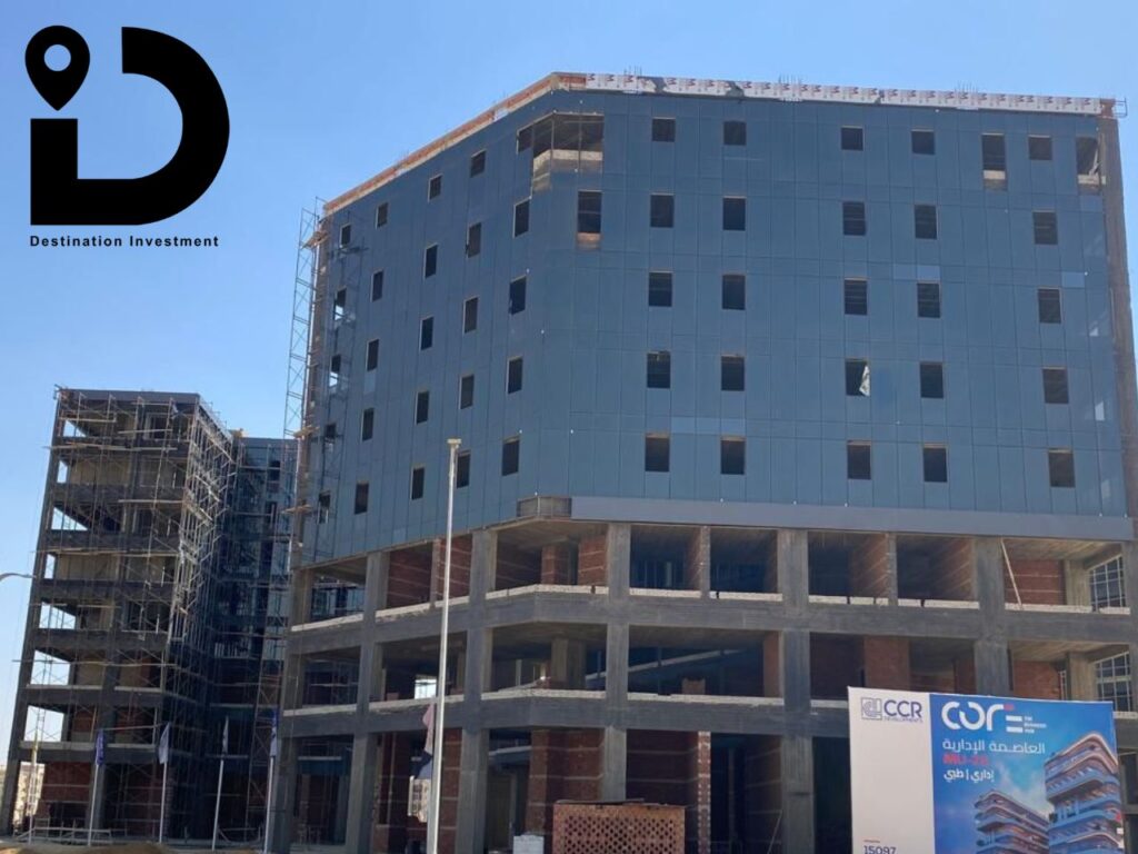صورة للمباني بتوضح توزيع المحلات والمكاتب داخل Mall Front Gate
