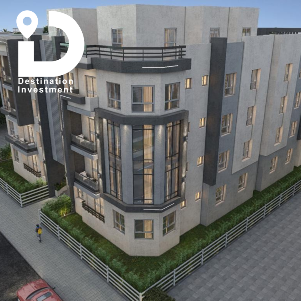 واجهة عمارة سكنية بتشطيب خارجي راقٍ في Palm Capital.