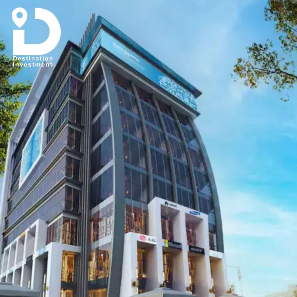 واجهة خارجية لمبنى Pixel Plaza بتصميم مودرن في العاصمة الإدارية"