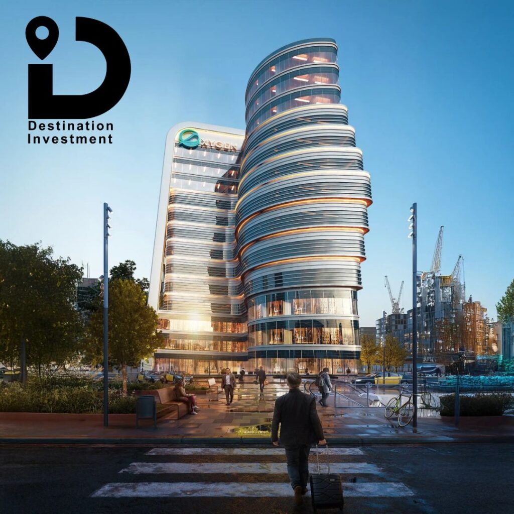 واجهة مشروع Oxygen Medical Tower بتصميم عصري في العاصمة الإدارية"