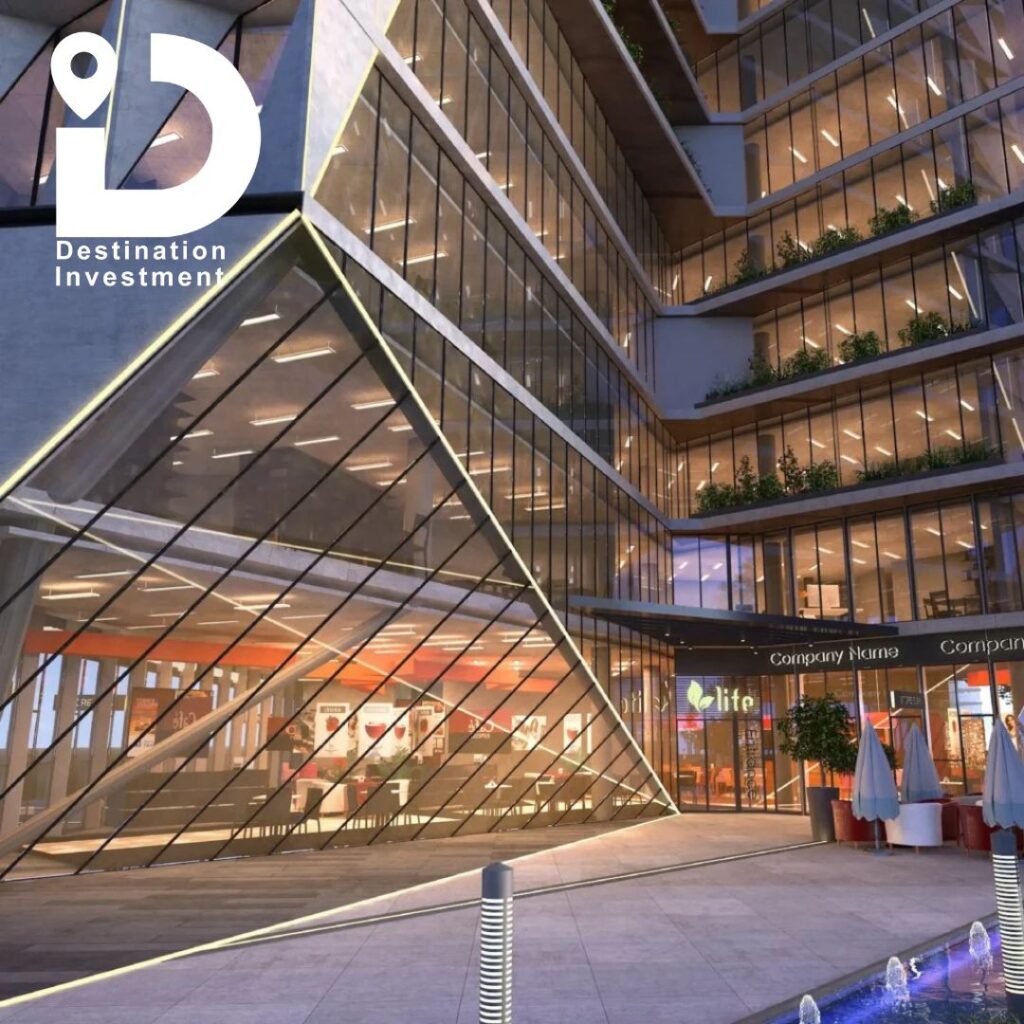 الواجهة الأمامية لبرج Life Tower بتصميم زجاجي أنيق"