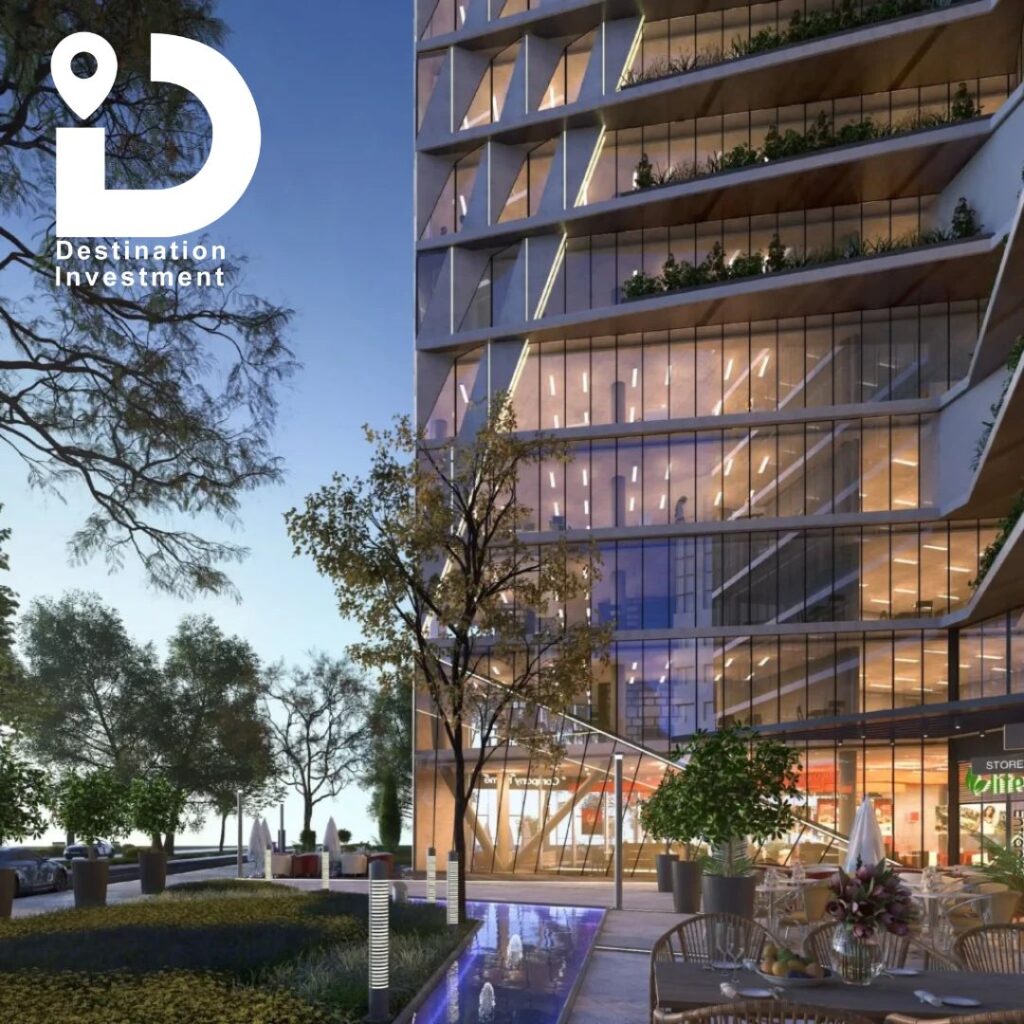 واجهة مشروع Life Tower في العاصمة الإدارية بتصميم حديث"