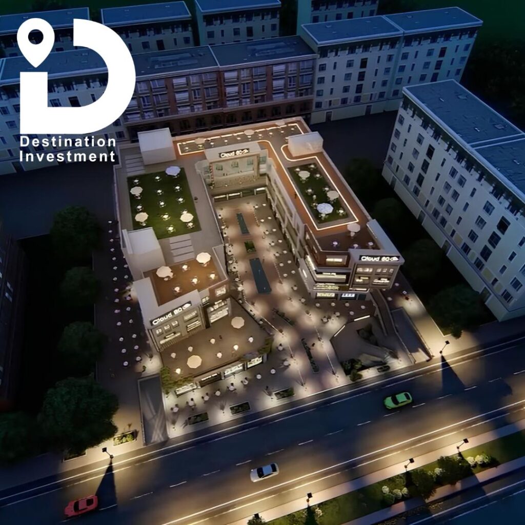 لقطة ثلاثية الابعاد لمشروع Cloud 60 Mall لشركة MNG للتطوير العقاري