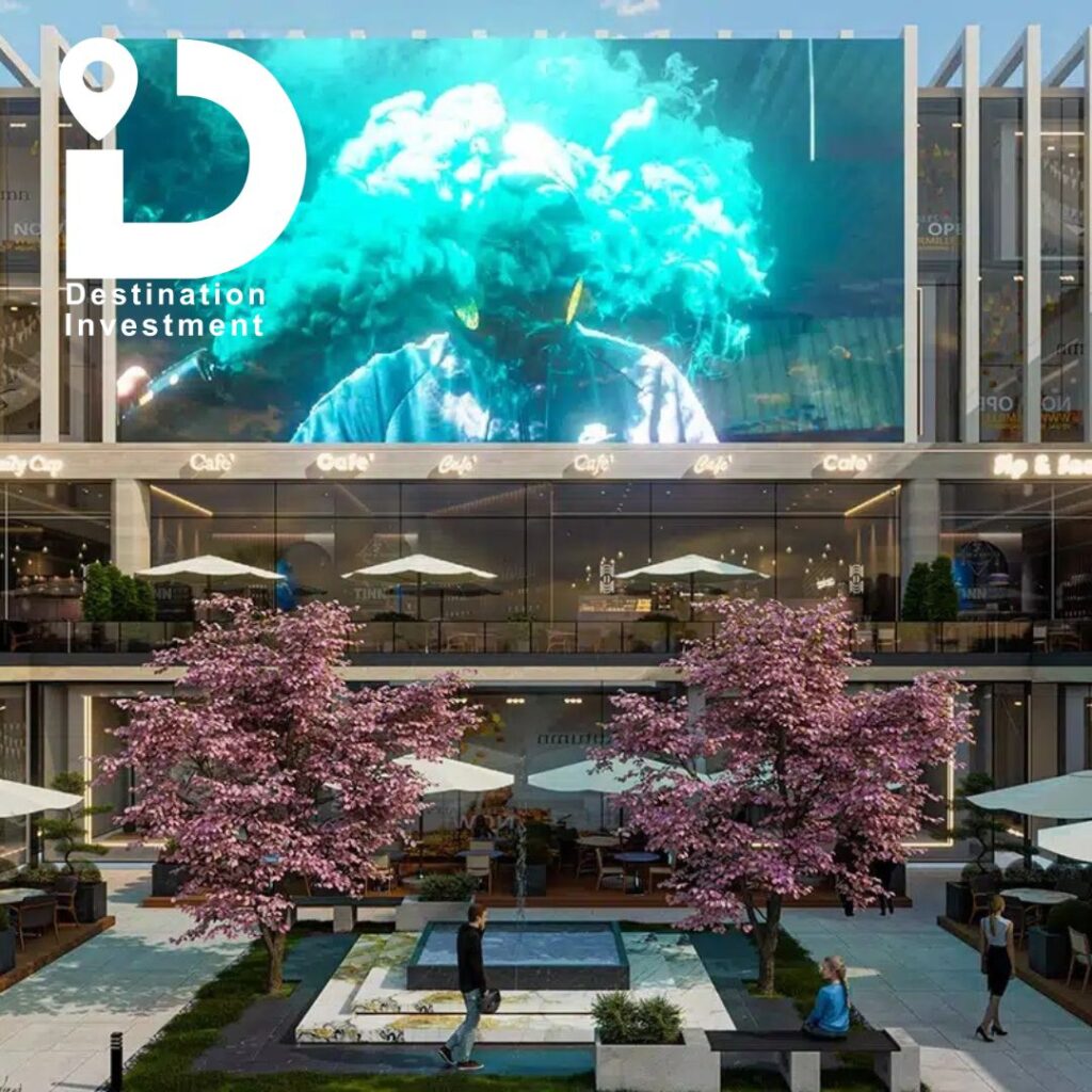 الواجهة الأمامية لمول Urban Mall بمدينة بدر بتصميم معماري عصري وواجهات زجاج بالكامل