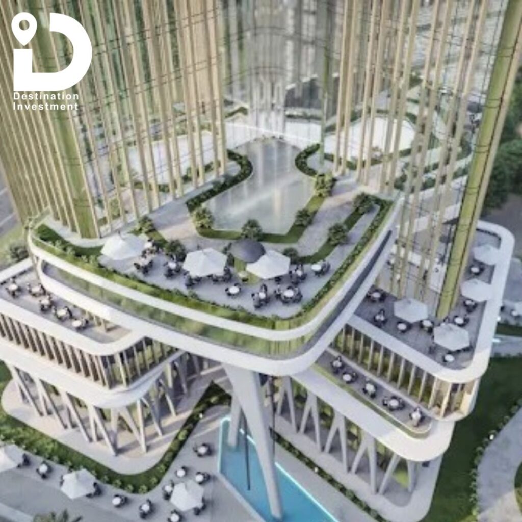 لقطة تخيلية لمشروع Bayadega Tower بواجهة معمارية مميزة من Skyway Development
