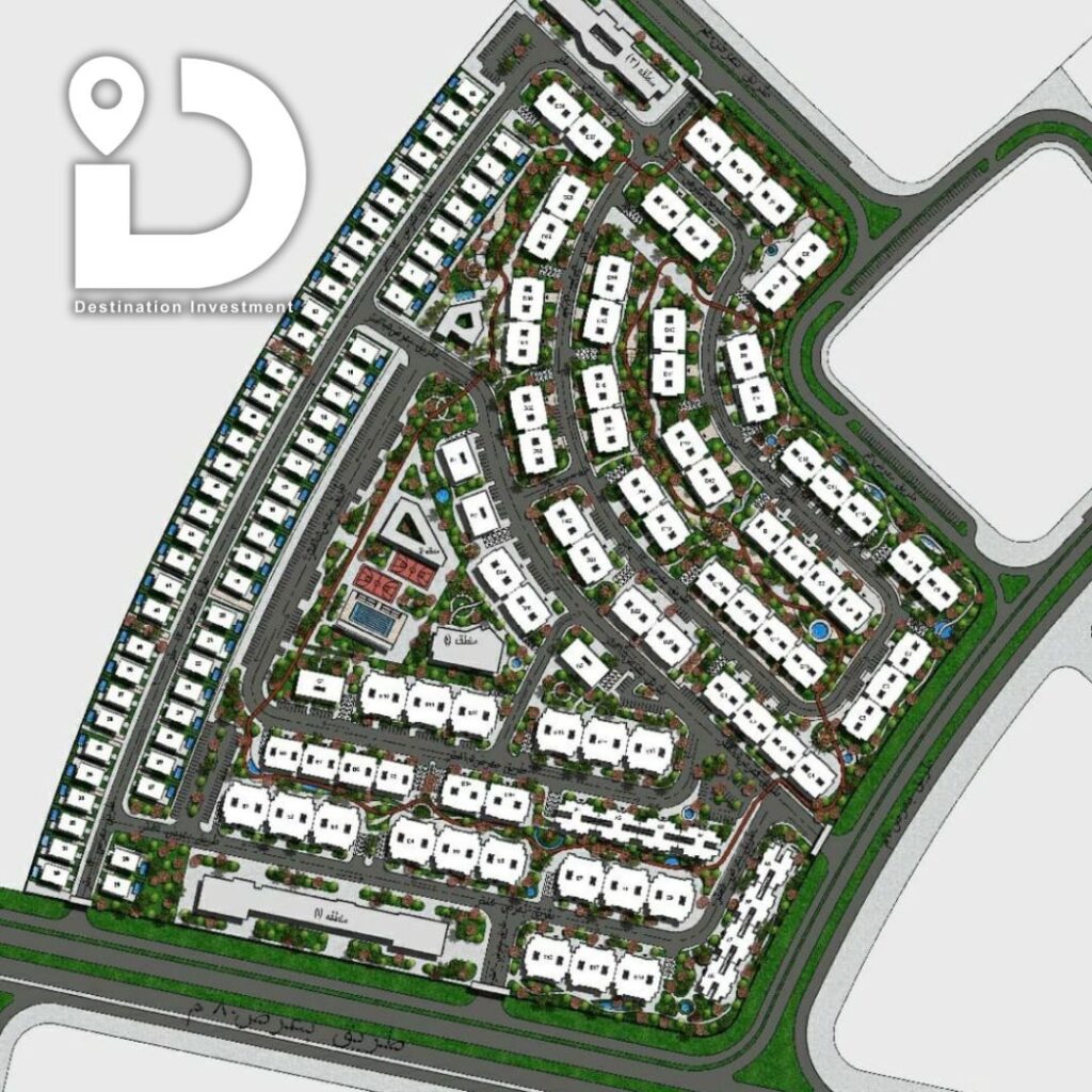 "المخطط العام لمشروع STAU من Horaizona Development في منطقة R7 بالعاصمة الإدارية – كمبوند سكني متكامل يضم شقق، دوبلكس، فيلات، ومناطق خدمية على مساحة 68 فدان"