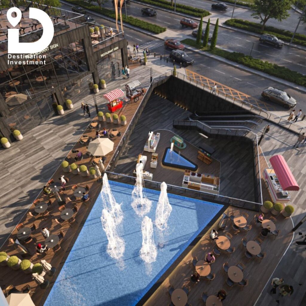 "Vista Mall الشروق بلازا مع نافورة مائية"