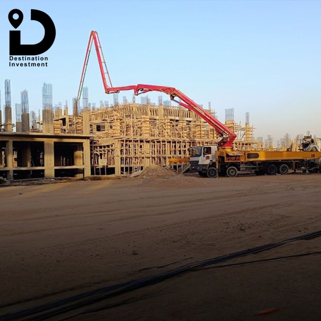 صورة للهياكل الخرسانية تحت التنفيذ – Genova El Sheikh Zayed – Eastern Developments.