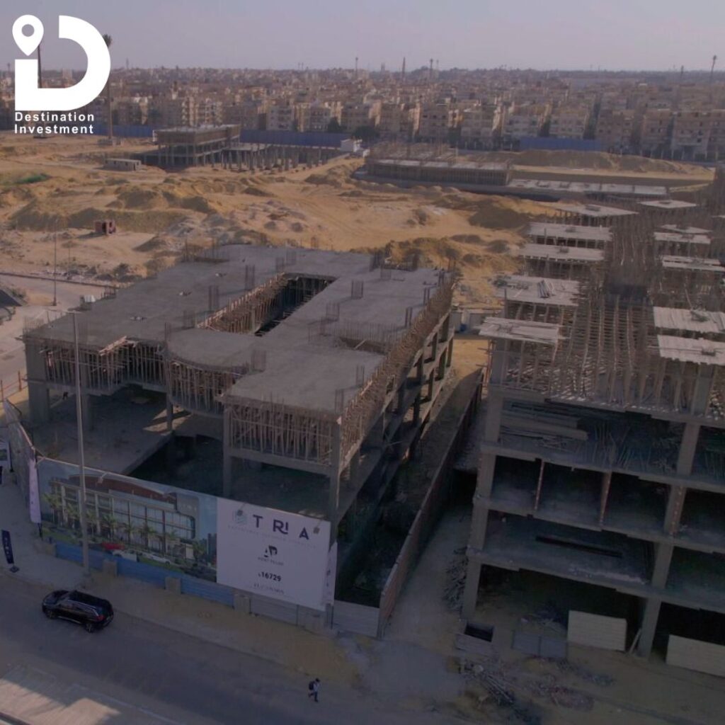 تقدم أعمال البناء في Tria Mall – Mehwar 26 July – Elmanara Development.