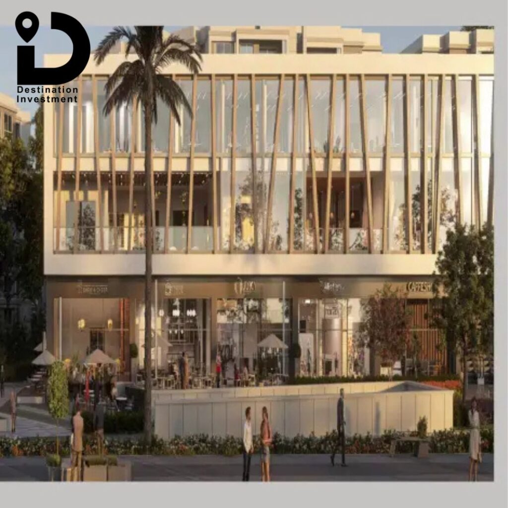 محلات تجارية بمساحات متنوعة داخل Entrada Avenue.