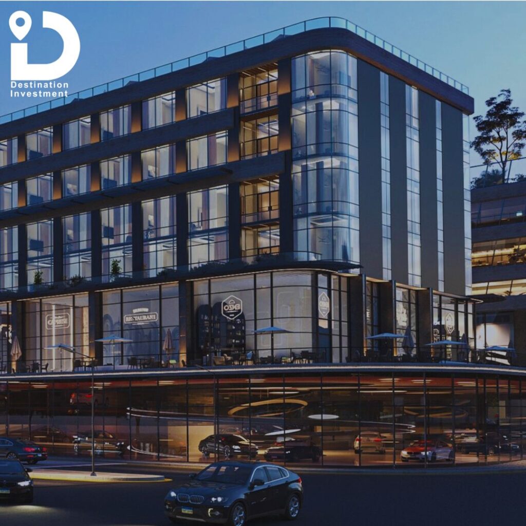 صورة تصميمية تعرض المدخل الرئيسي لمشروع Moray Mall New Cairo من تطوير Main Marks Developments.
