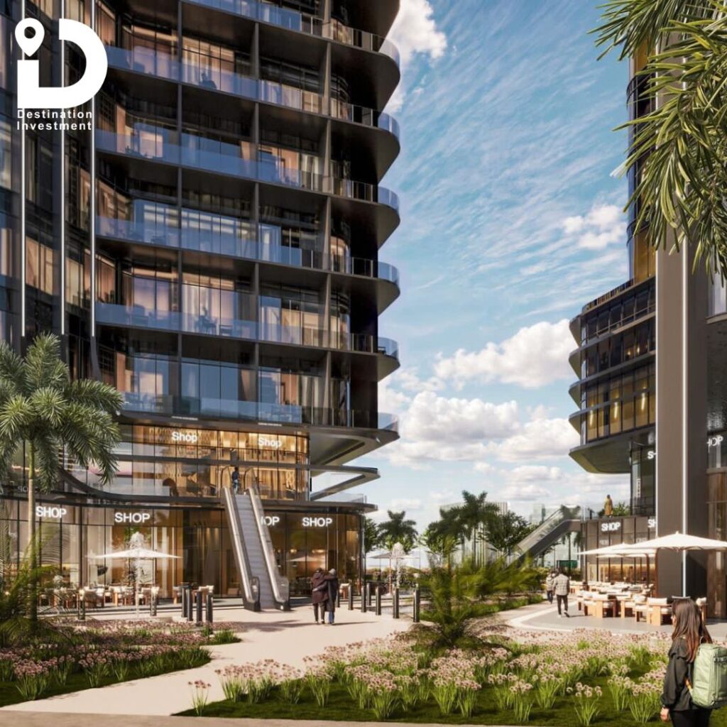منظور معماري ثلاثي الأبعاد لواجهات الأبراج – Aayan Developments – Dâo Towers
