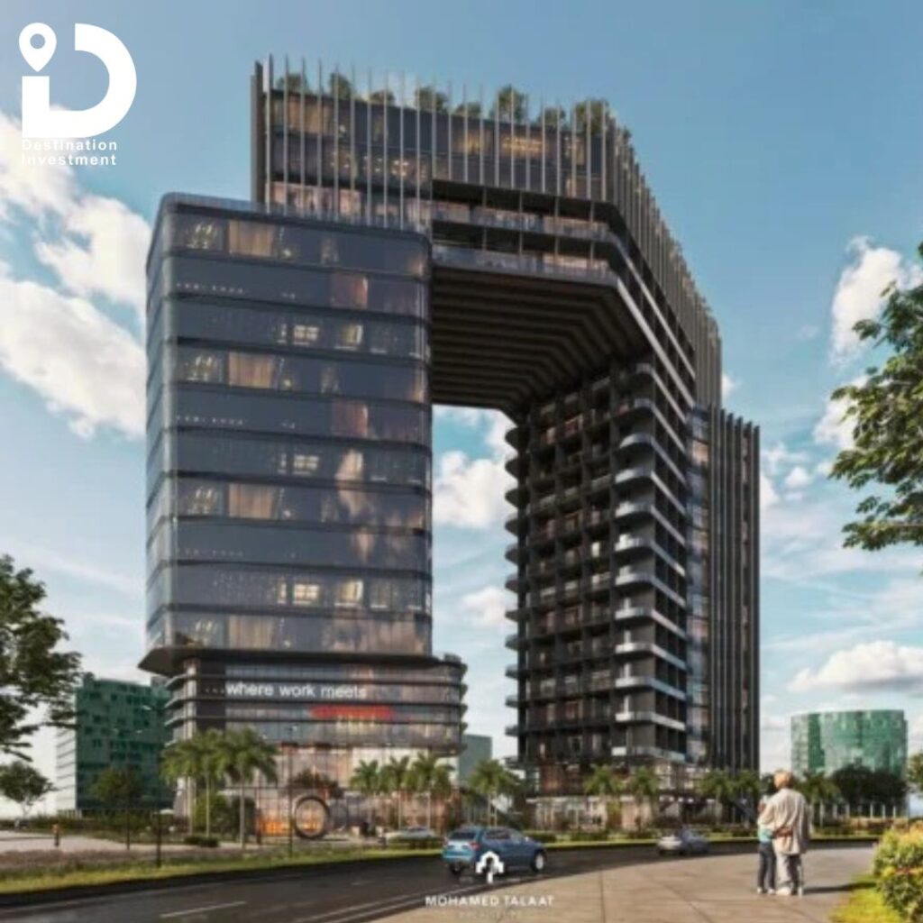 واجهة ليلية مضيئة للمشروع – Aayan Developments – Dâo Towers